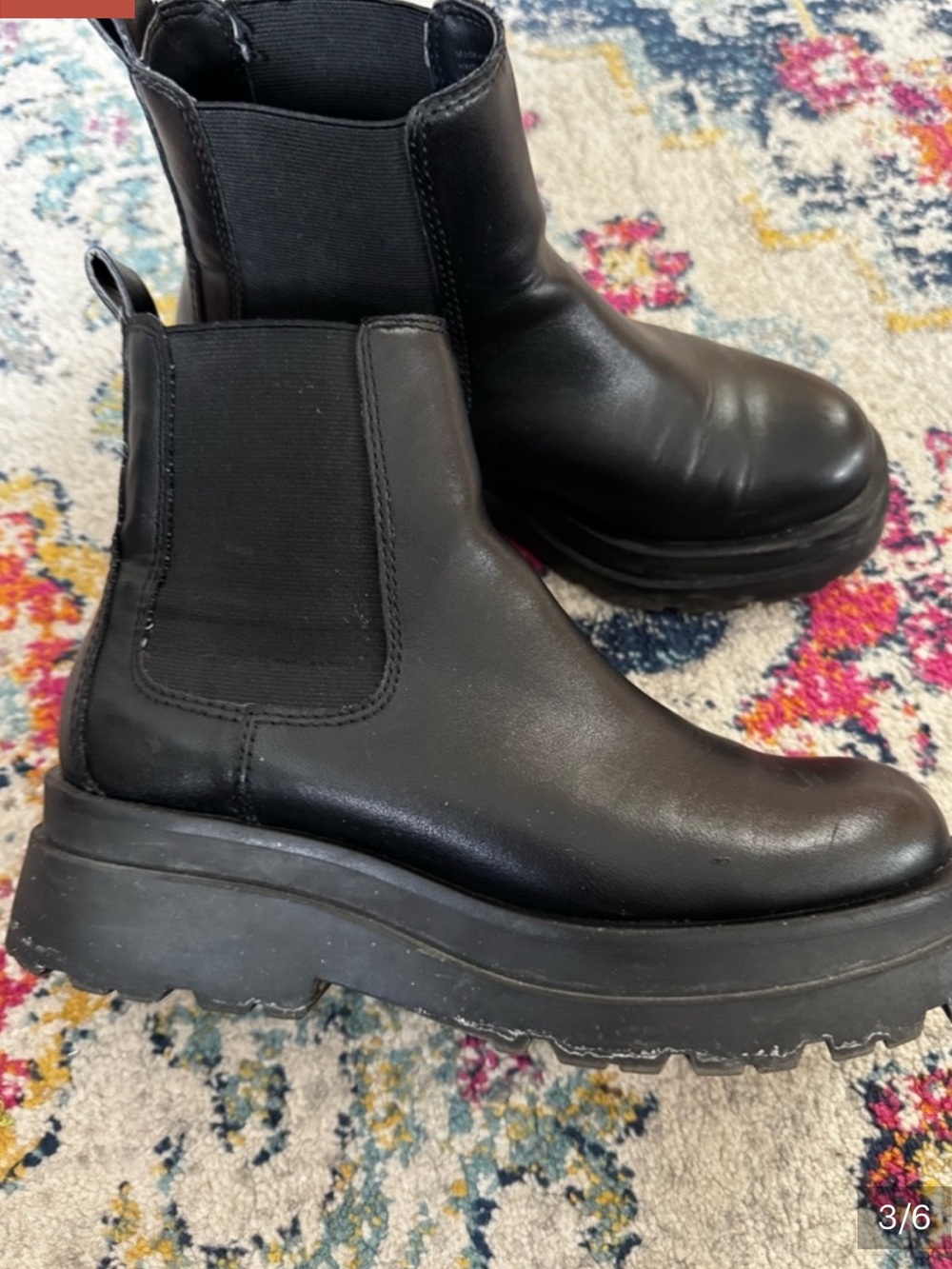 Aldo Black Platform Chelsea Boots - Women's